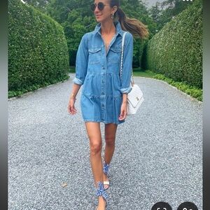 Free people denim dress size M